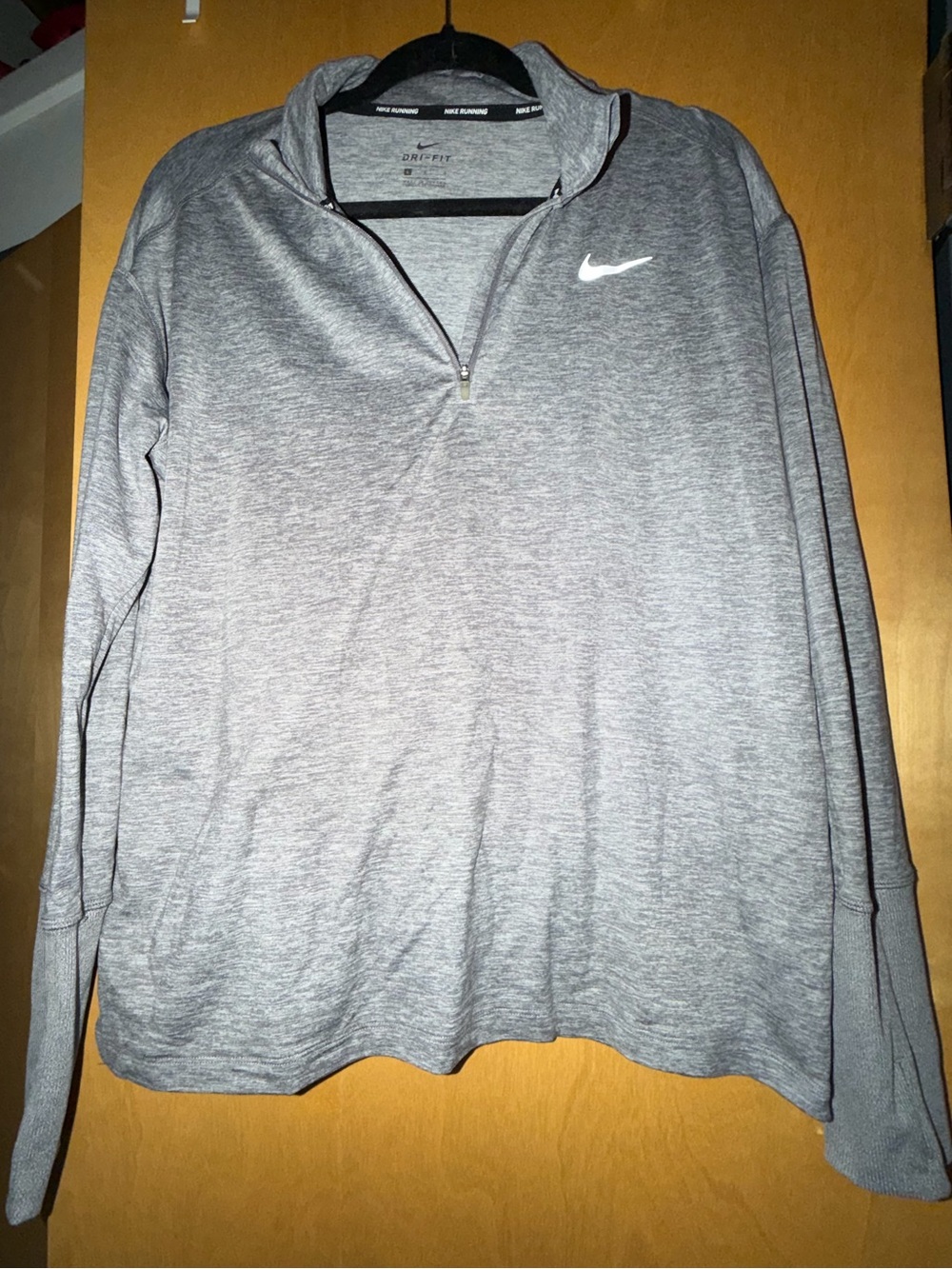 Nike Heather Gray Quarter-Zip Performance Pullover